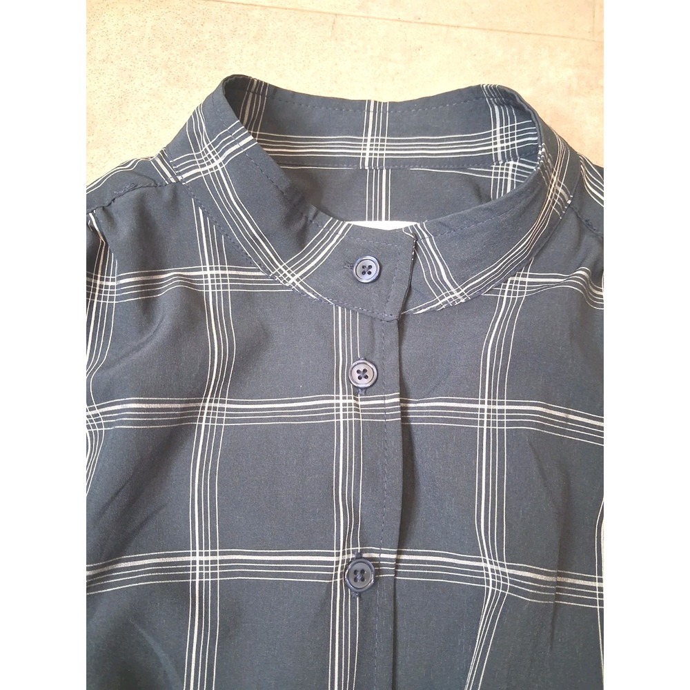 Calvin Klein Plaid Midi Dress Size 10 Office Workwear Casual - Picture 6 of 11